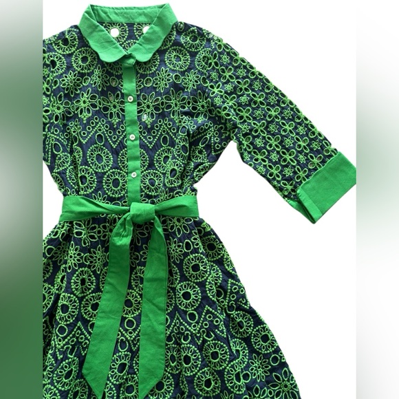 GRETCHEN SCOTT LITTLE BO PEEP MIDI DRESS CONTRAST NWT SIZE LARGE 100% COTTON - Picture 5 of 16